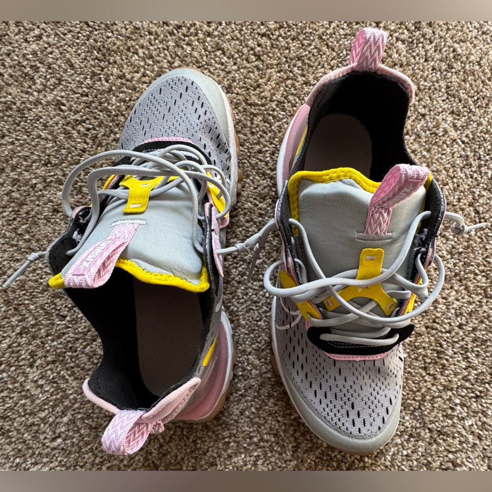 Nike Kids' Sneakers in Gray, Yellow, and Pink